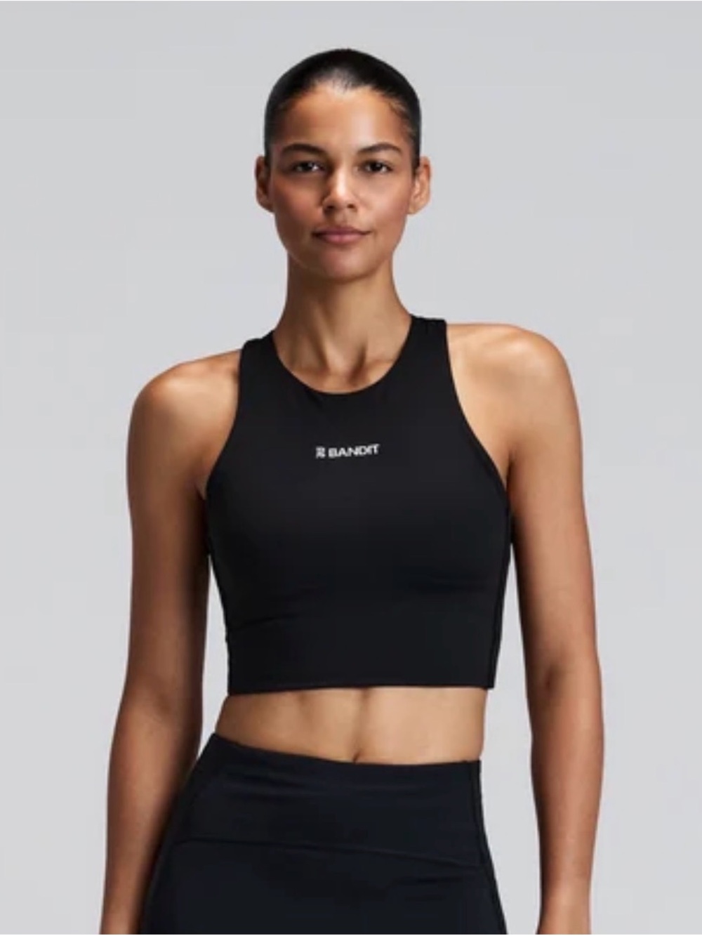 Bandit High-Neck Stamina Race Crop/Sports Bra